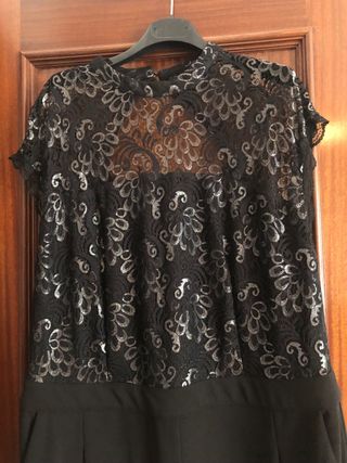 Mono fiesta negro y plateado