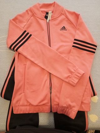 Chándal Adidas Negro y Rosa