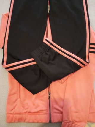 Chándal Adidas Negro y Rosa
