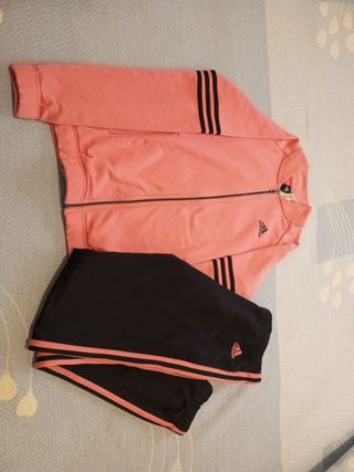 Chándal Adidas Negro y Rosa