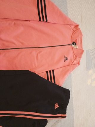Chándal Adidas Negro y Rosa