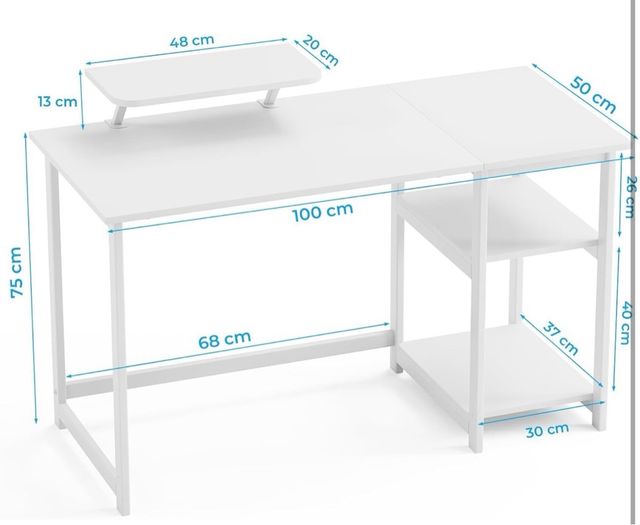 Escritorio blanco Madera y Metal