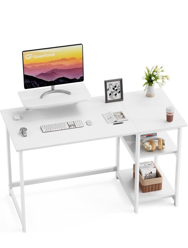 Escritorio blanco Madera y Metal