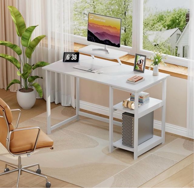 Escritorio blanco Madera y Metal