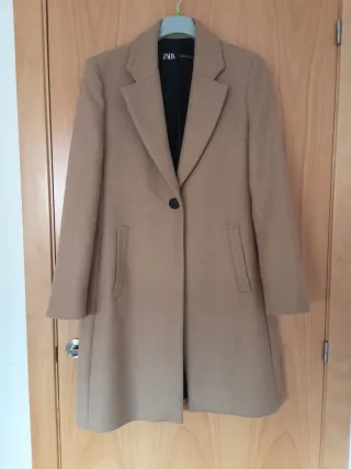 Abrigo Zara Lana Camel Talla S