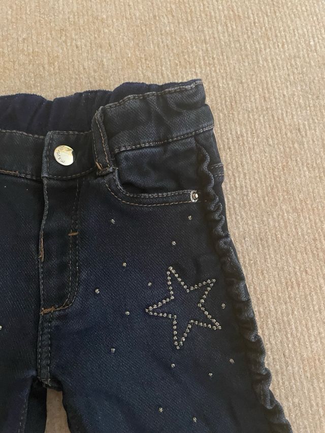 Pantalones vaqueros bebé niña estrellas mayoral