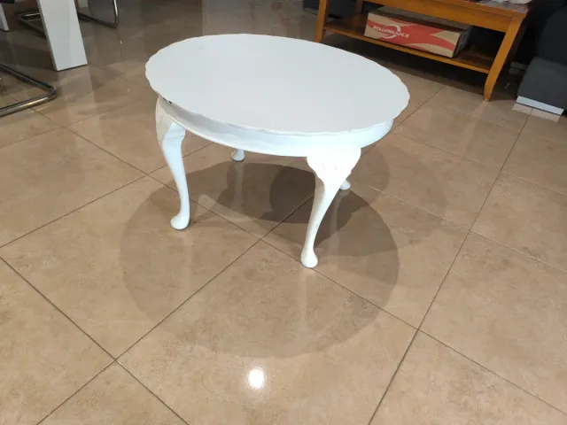 Mesa centro vintage blanca