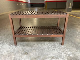 Mesa de madera de 2 niveles