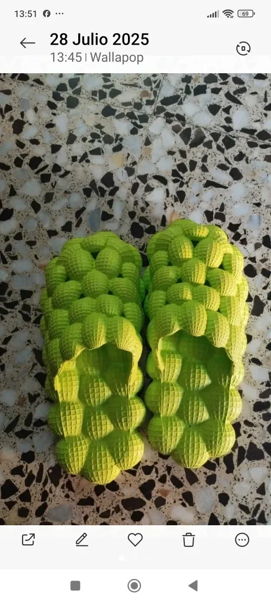 Sandalias de goma verdessi' usar