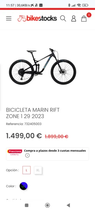 MTB Marín Rift Zone 29 Trail  XL ¡OPORTUNIDAD!