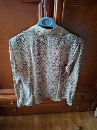 Camisa El Corte Inglés Estampado Serpiente Talla L