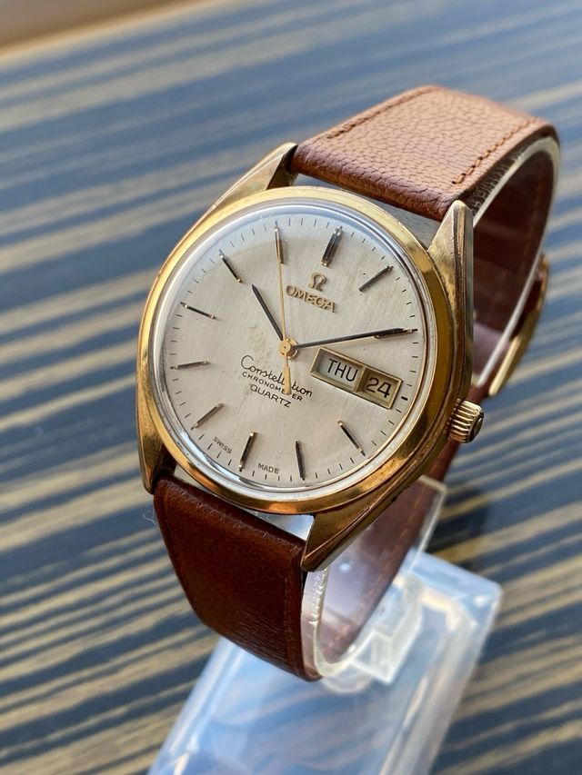 Omega Constellation Quartz Vintage Oro Blanco