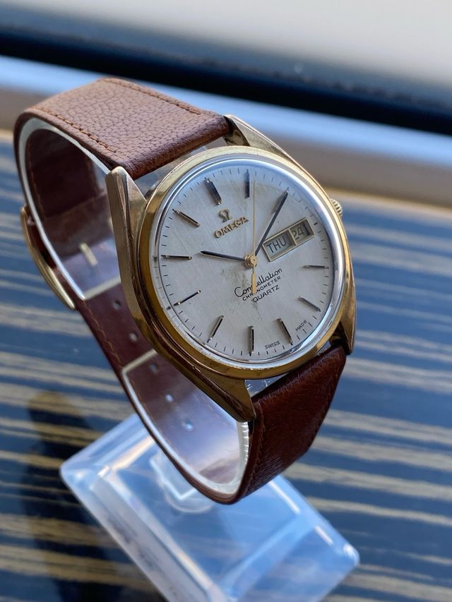 Omega Constellation Quartz Vintage Oro Blanco