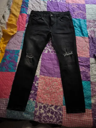 Pantalones vaqueros DENIM CO negros talla L