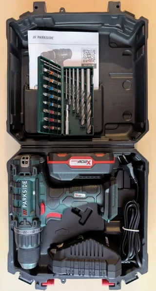 Taladro Atornillador Parkside Batería con Cargador