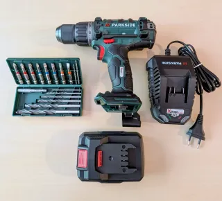 Taladro Atornillador Parkside Batería con Cargador