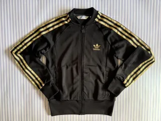 Chaqueta Adidas Talla S Negra y Dorada