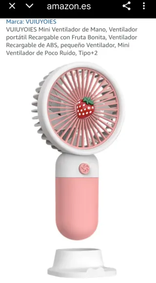 Mini ventilador portátil recargable gadget 