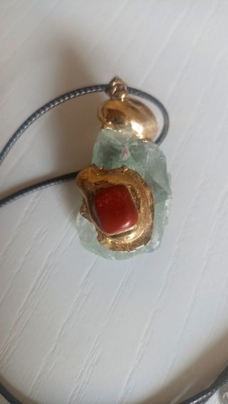Nuevo Collar Piedra Natural Flurotia detalles Dora