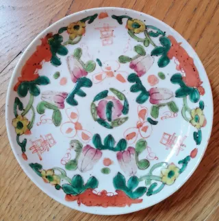 Piatto Cina Dinastia Qing Tongzhi 1862-1874