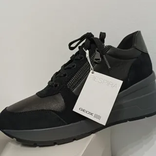 Geox Cuña Piel Negra Mujer Talla 38