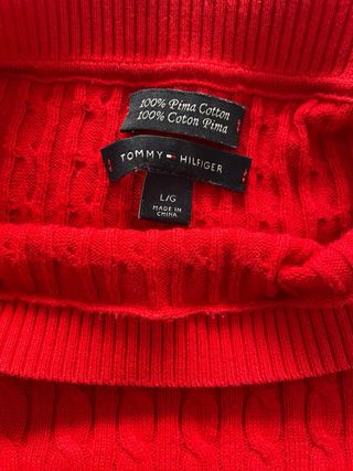 Jersey Tommy Hilfiger Rojo Cable Knit