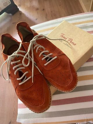 Zapatos Toni Pons ante naranja talla 40