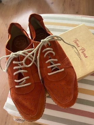Zapatos Toni Pons ante naranja talla 40