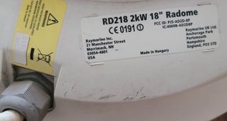 Radar Raymarine RD218 2kw