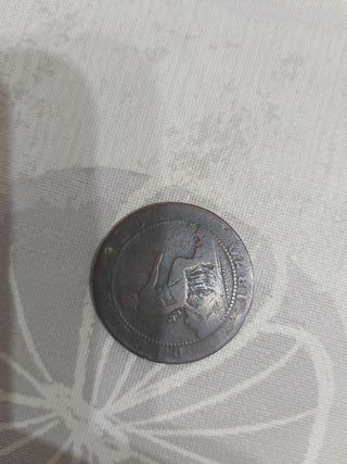 Moneda 10 céntimos 1870