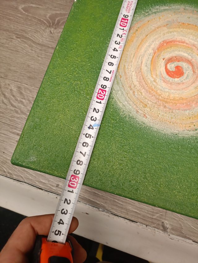 Cuadro Pórtico Espiral Marrón y Rosa 30x30