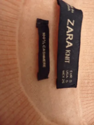 Jersey ZARA rosa claro cashmere T L
