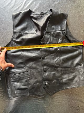 Gilet uomo vera pelle nero