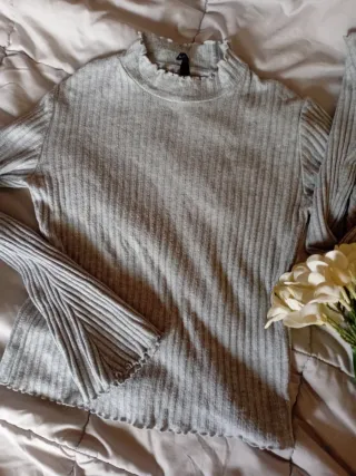Jersey de punto gris Stradivarius Talla XS