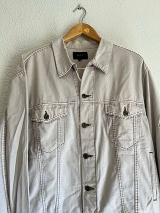 Chaqueta Vaquera Next Beige/Gris Talla L Vintage