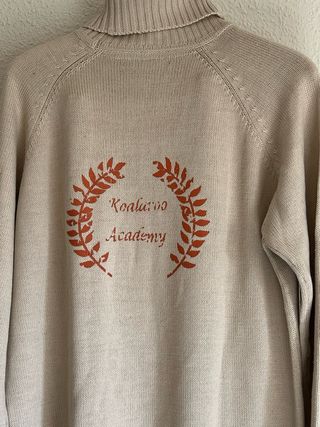 Jersey Cuello Alto Koalaroo Estampado Beige Vintag