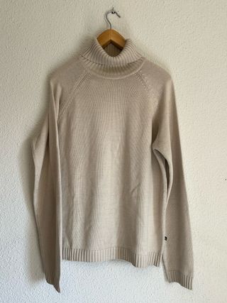 Jersey Cuello Alto Koalaroo Estampado Beige Vintag