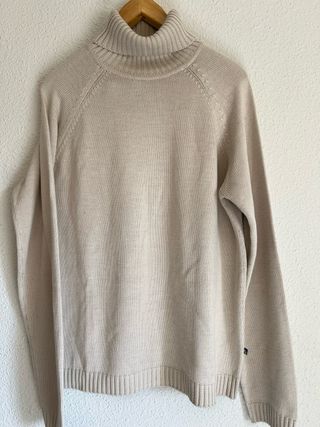 Jersey Cuello Alto Koalaroo Estampado Beige Vintag