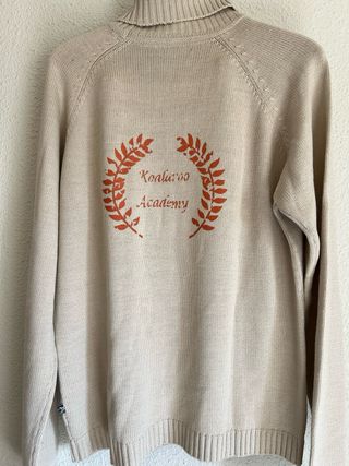 Jersey Cuello Alto Koalaroo Estampado Beige Vintag