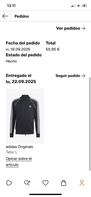 Chaqueta Adidas Originals Talla L Negra