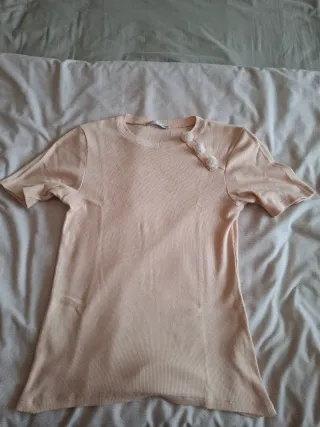 Jersey rosa manga corta cuello redondo