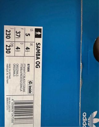 Zapatillas Adidas Samba Blancas y Negras