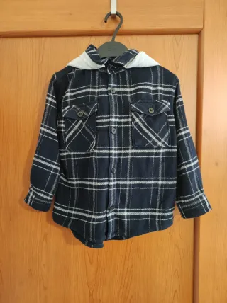 Camicia a quadri con cappuccio bimbo