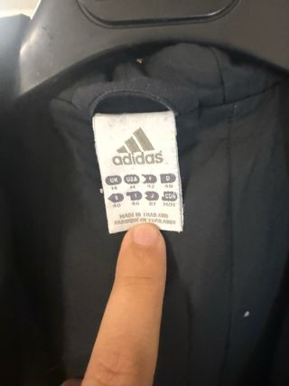 Abrigo Adidas Negro Talla M