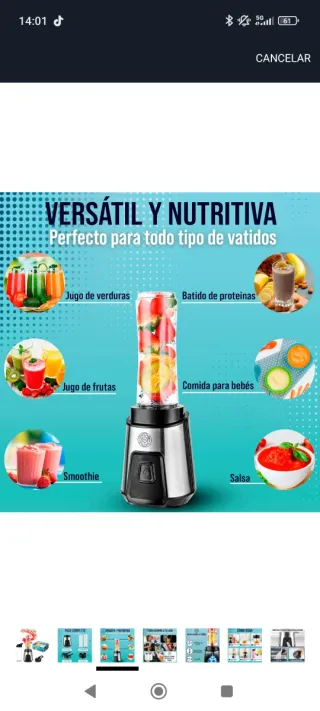 Batidora Portátil Titan Blend