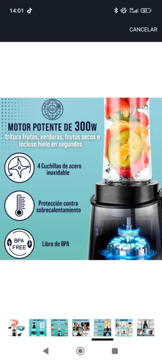 Batidora Portátil Titan Blend