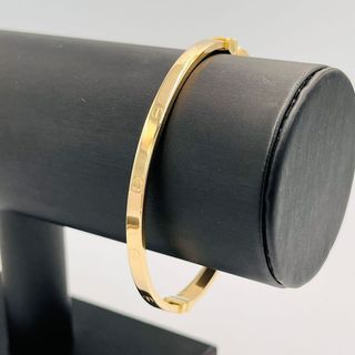 PULSERA RIGIDA TORNILLO CON CIRCONITA 18K