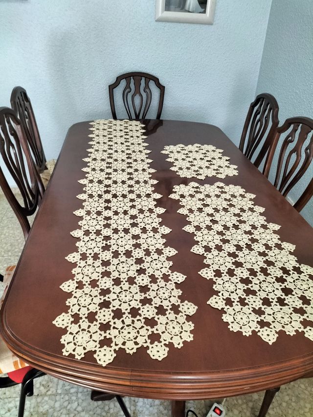 Lote PARA INGO 7 tapetes ganchillo crochet hilo