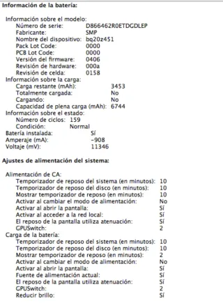 MacBook Pro 15" 2011 i7 SSD gráfica 2019 bat 159c