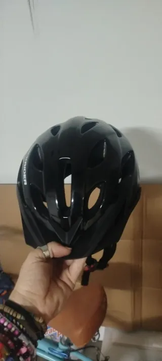 Lote 2 cascos bicicleta Btwin rosa y negro